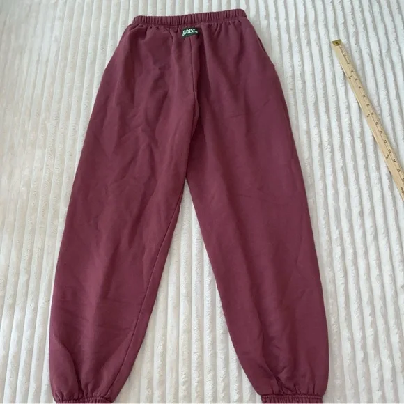 Daily Drills Red Sweatpants with Elastic Cuffs Unisex Joggers - Picture 3 of 6